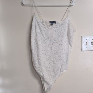 Primark Gray Asymmetrical Fitted Bodysuit‎